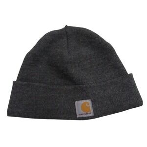 Carhartt Youth Gray Knit Beanie Hat Winter Warm Kids Cuffed